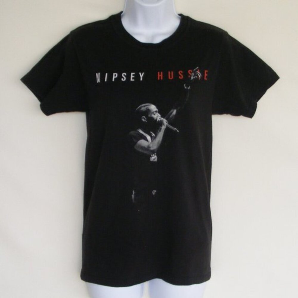 NIPSEY HUSSLE Tshirt, XS, Black, On Stage, Performing, Short sleeves